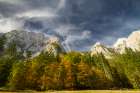 Slovenia, Triglav National Park. Landscape with Julian Alps in autumn. Art Print